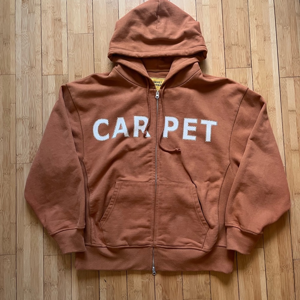 Men's Rust Zip-Up Sweater
